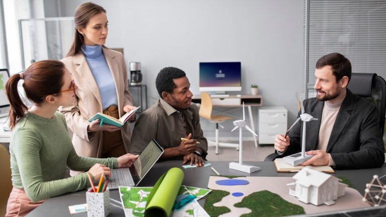 circular office setup